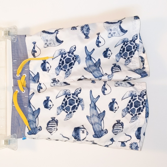 Janie and Jack Other - Janie & Jack Boy's Size 4 Lined Marine Life Swim Trunks